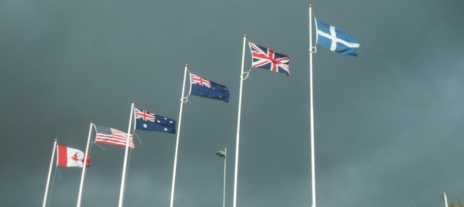 Flags at the Shetland Museum, photo submitted by hamefarer Caralyn Harrison